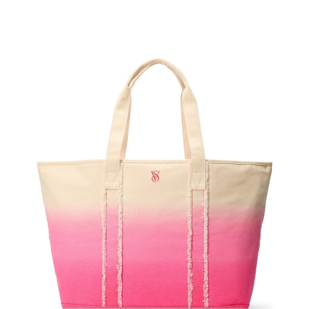 Victoria's Secret Pink and Cream Gradient Tote